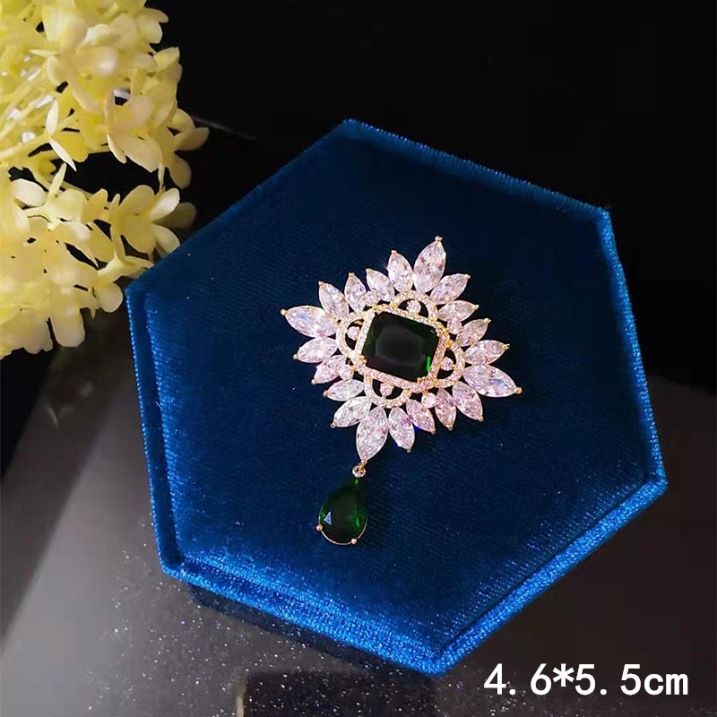 Trâm Cài Áo Đính Đá Sang Trọng Phong Cách Vintage