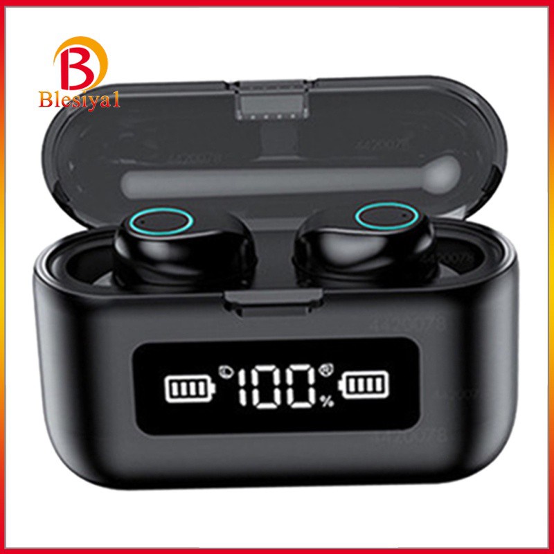 [BLESIYA1] Mini TWS  5.0 Headset Headphones HiFi Earphones+Charging Box Black