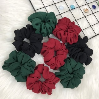 Dây Cột Tóc Vải Đũi Scrunchies, Đồ Buộc Tóc Crunchies Phụ Kiện Tóc Maika