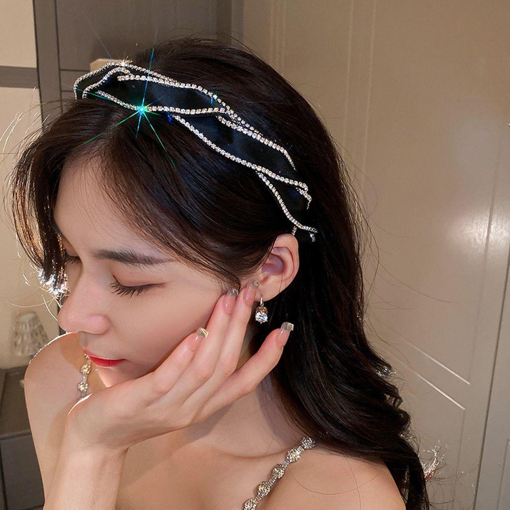 Băng Đô Cài Tóc Đính Đá Zircon WMES15H Phong Cách Vintage Chống Trượt Thời Trang Cho Nữ|Băng Đô Cài Tóc Cho Nữ