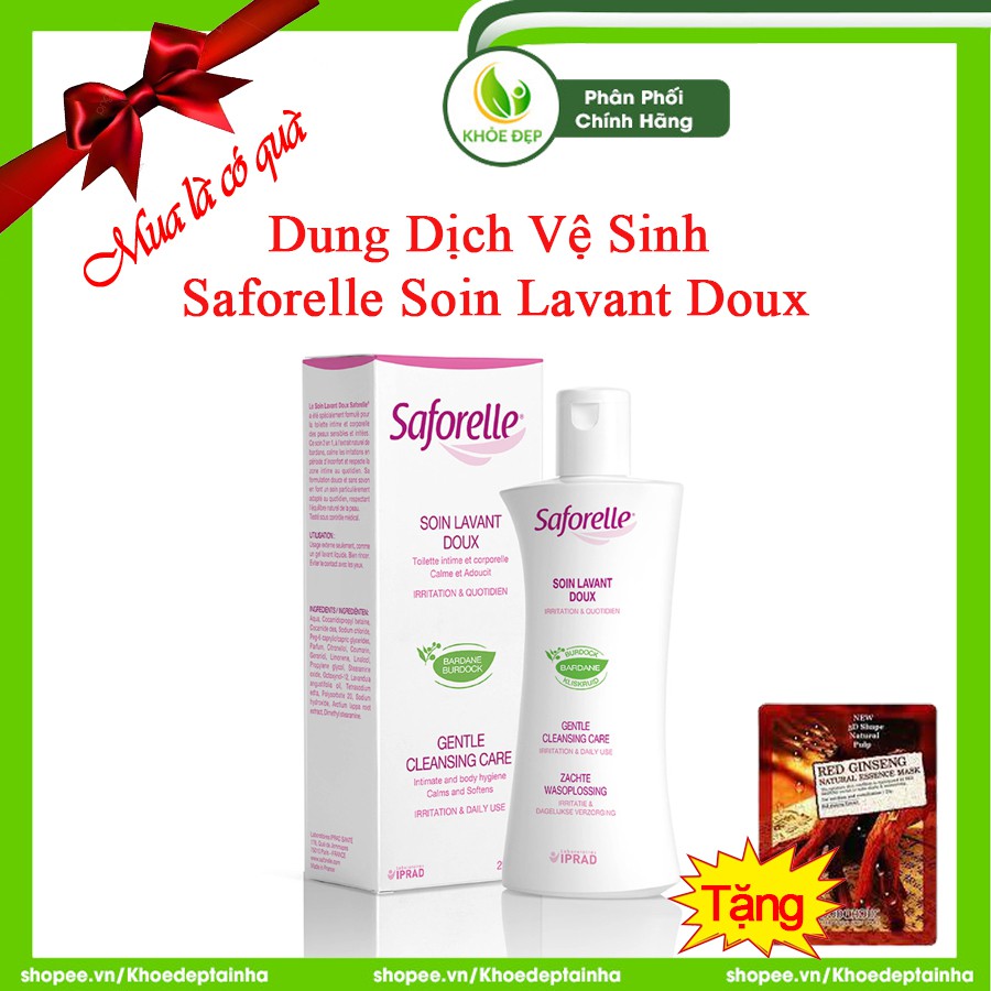 [ CHÍNH HÃNG ] Dung Dịch Vệ Sinh SAFORELLE SOIN LAVANT DOUX 250ml