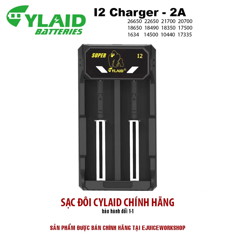 Sạc đôi 2 khe Cylaid Chính Hãng