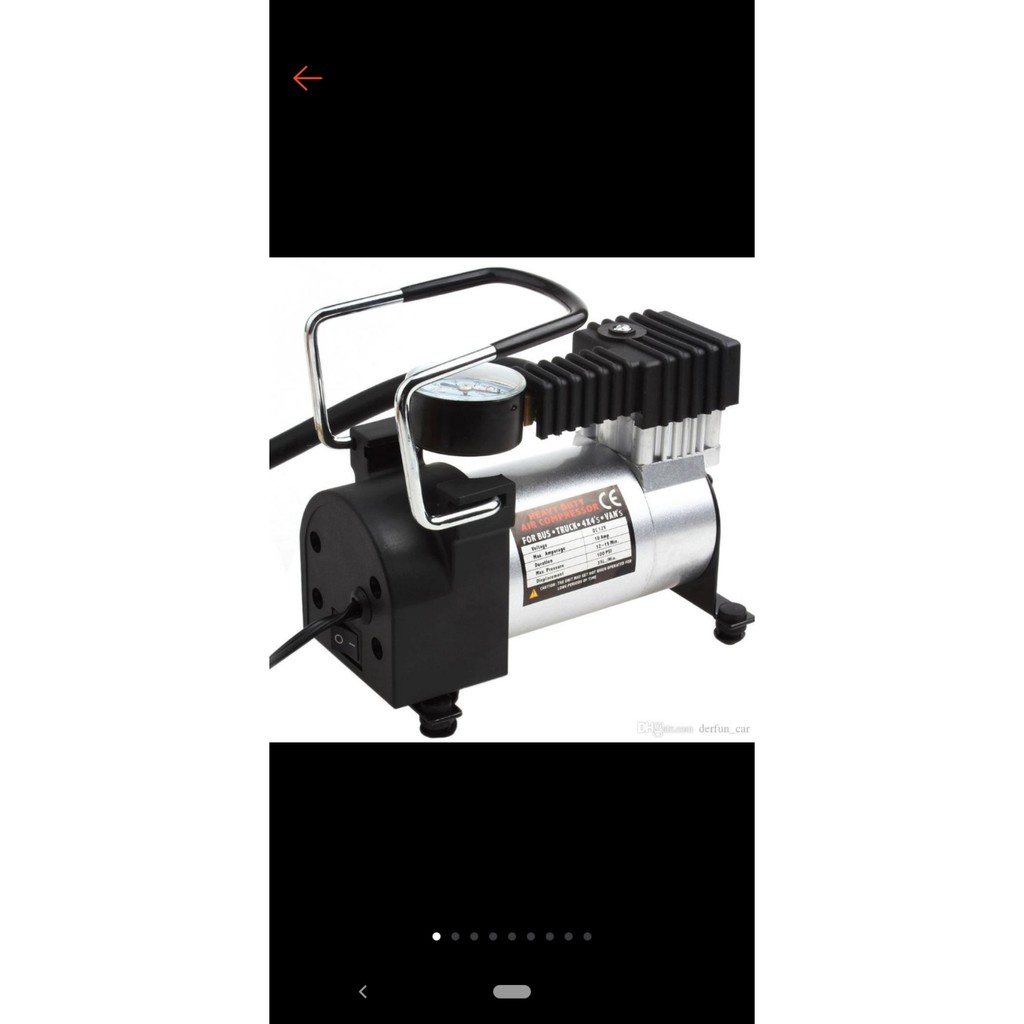 Bơm lốp, bơm hơi điện ô tô xe máy mini 12V -220V Heavy Duty Air Compressor 120W