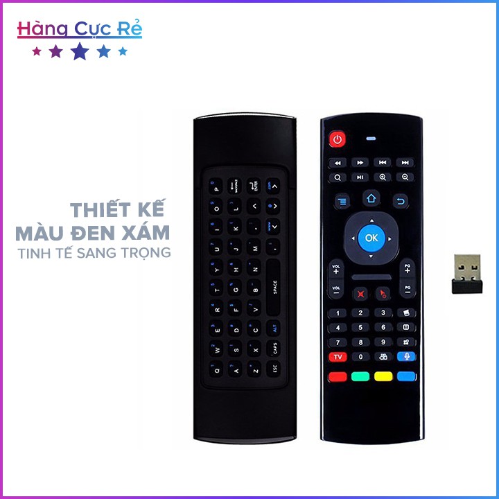 Remote chuột bay điều khiển cảm biến trên không, có bàn phím Qwerty  - Bảo hành 1 đổi 1 - Shop Hàng Cực Rẻ