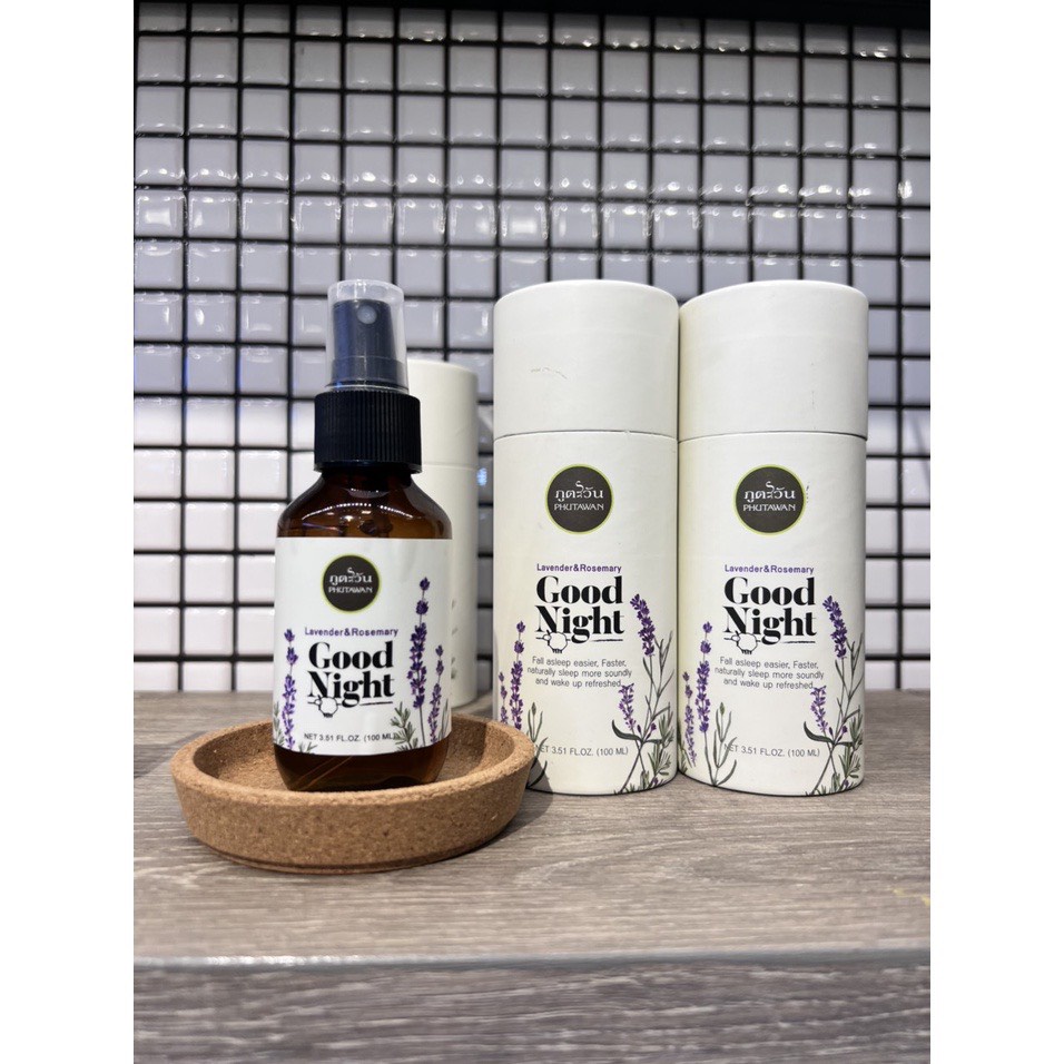 Chai Xịt Gối Good Night - Deep Sleep Phutawan Giúp Ngủ Ngon Sâu Giấc An Toàn Cho Bé Chai 100ml