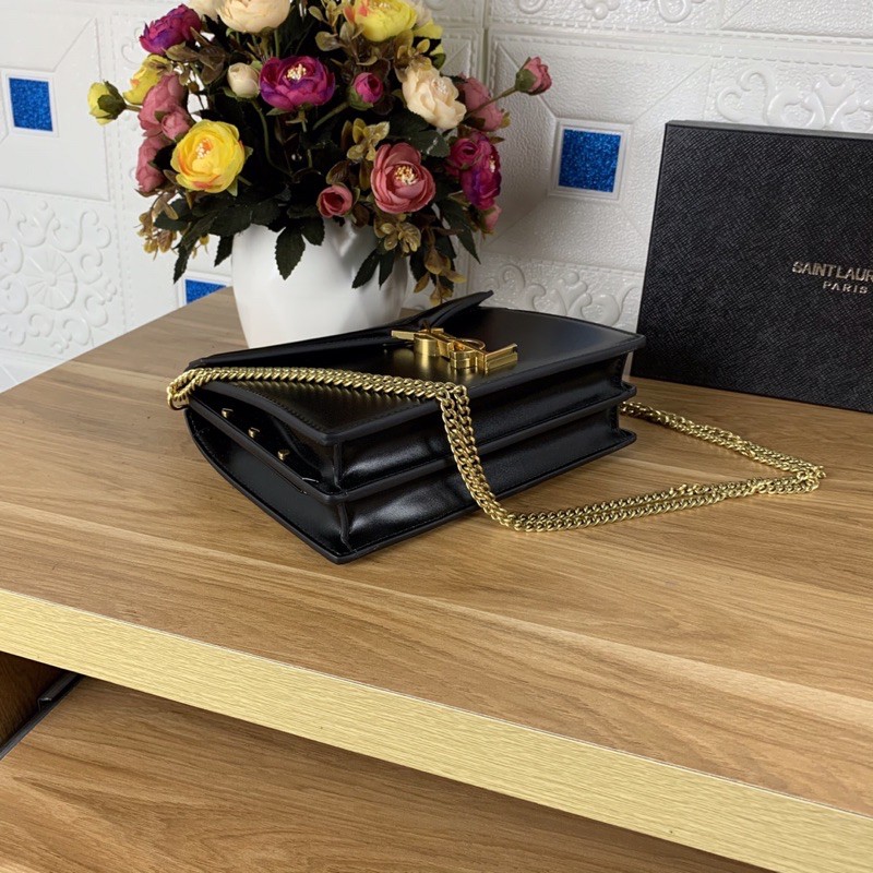 Túi xách Yves Saint Laurent sassan màu đen size 22cm (có sẵn)