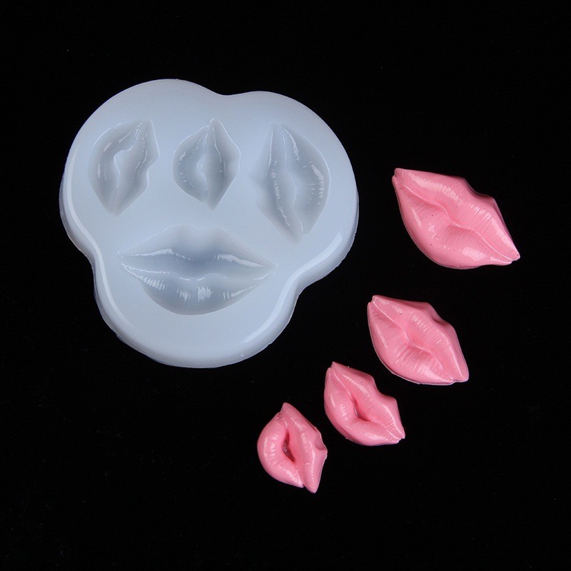 khuôn silicon môi trang trí bánh