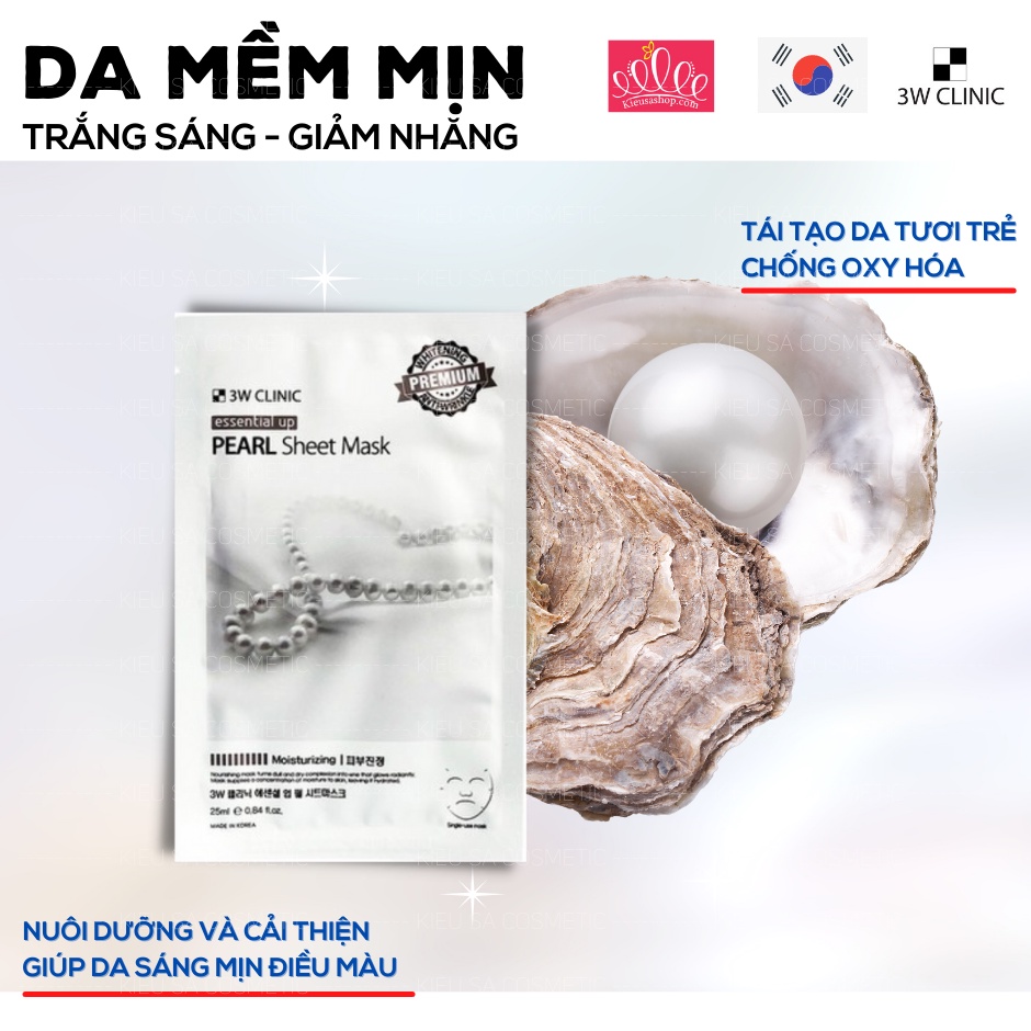 Mặt nạ cao cấp Hàn Quốc 3W Clinic Essential Up 25ml