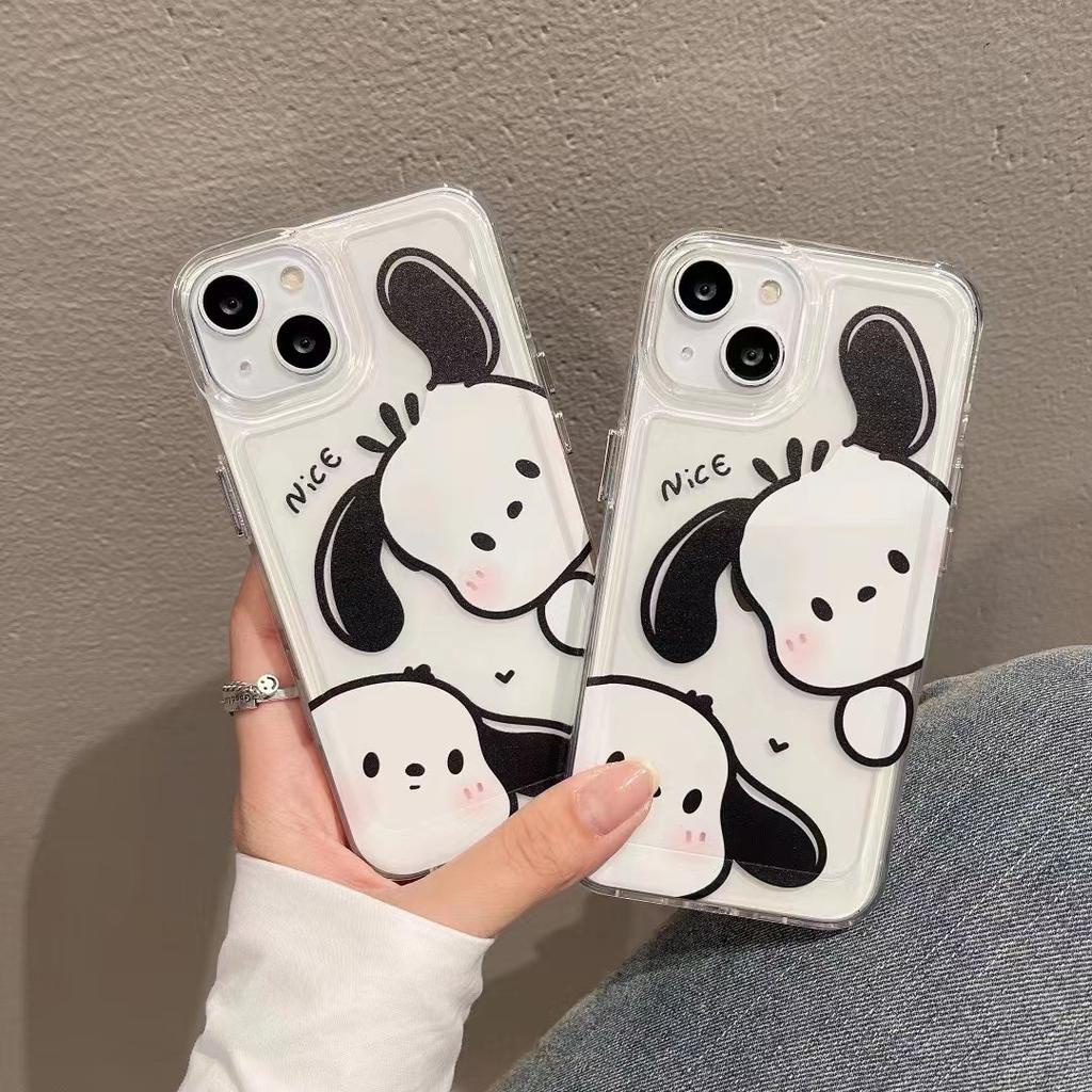 Ốp Điện Thoại Trong Suốt Họa Tiết Pochacco Cho iphone 14 Pro Max Plus 13 11 12 7Plus X XR XS Max 7 8 SE 2020