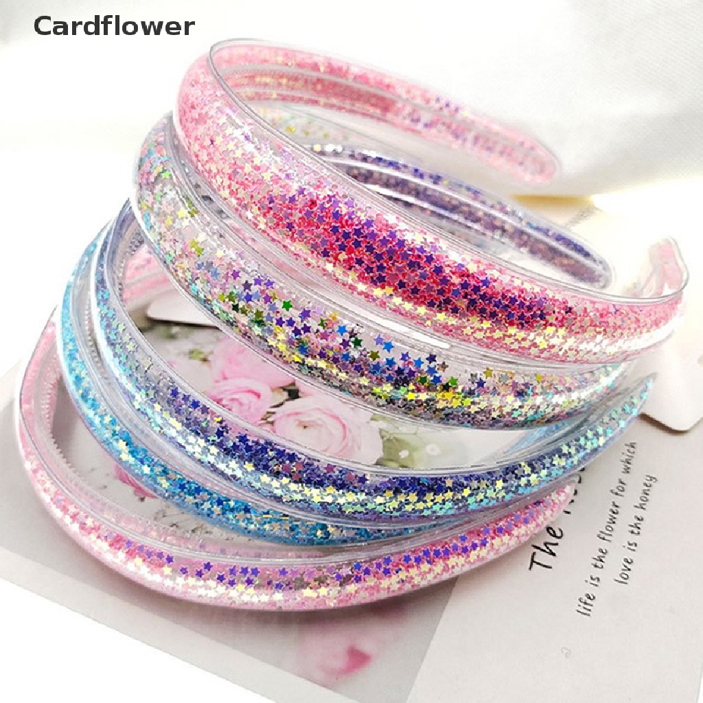 &lt; Cardflower &gt; Băng Đô Kim Tuyến Lấp Lánh Thắt Nút Đáng Yêu Cho Trẻ Em Đang Giảm Giá