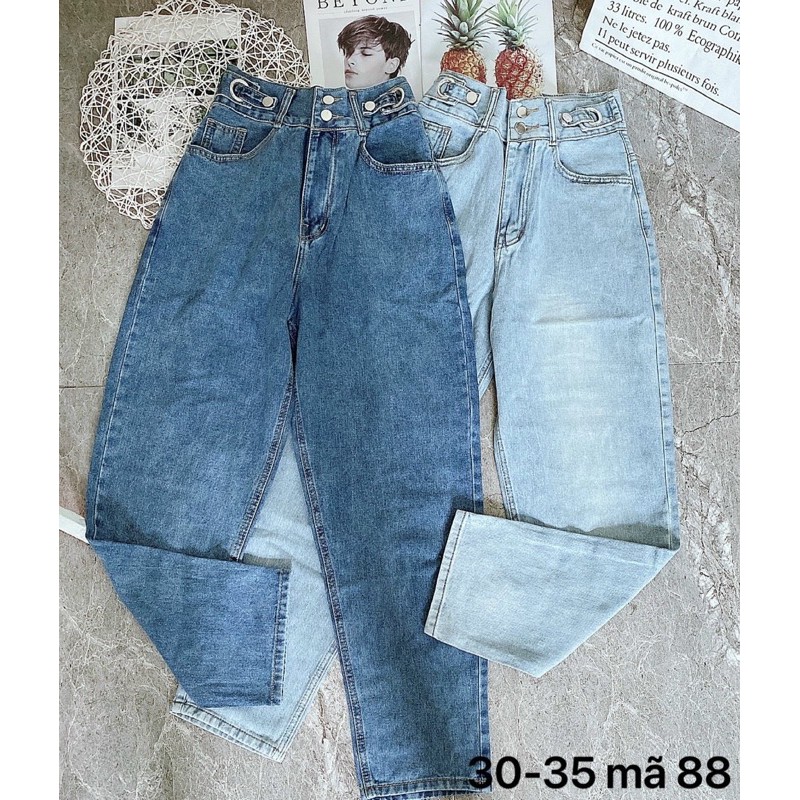 Quần baggy jean nữ MS88 ✈️FREESHIP✈️ quần baggy jean nữ lưng cao size đại từ 55kg đến 80kg hàng VNXK bigsize 2Kjean | BigBuy360 - bigbuy360.vn