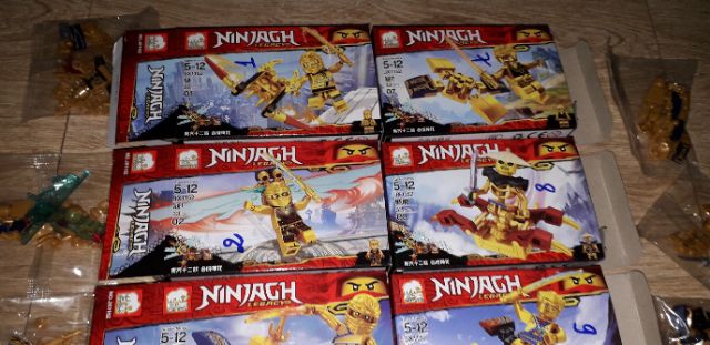 Lắp ráp 1 hộp NLego Ninjago Rồng Vàng 1152 có nhiều chi tiết rất đẹp
