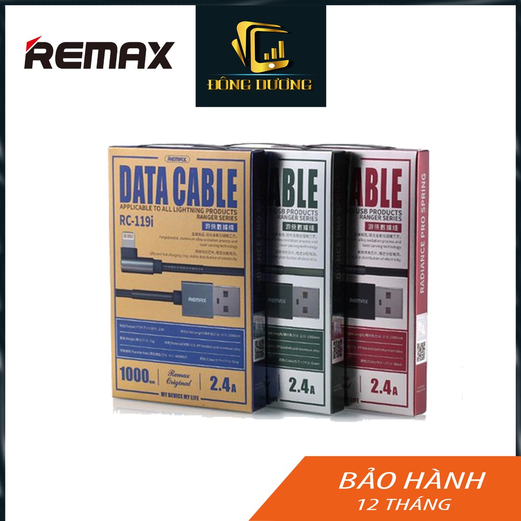 Dây sạc iphone Remax RC-119i hỗ trợ sạc nhanh 2.4a chố gãy rồi - hàng chính hãng - Phụ Kiện ĐÔNG DƯƠNG