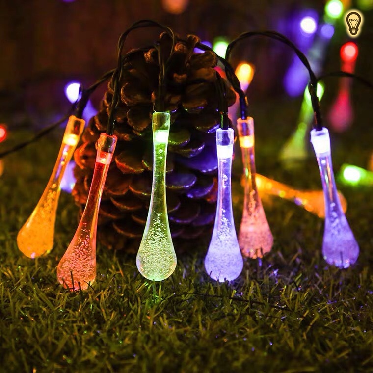 Đèn LED giọt nước năng lượng mặt trời làm đèn decor, trang trí sân vườn ,ban công,ngoài trời không thấm nước.