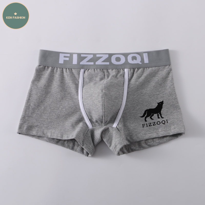 Quần lót nam cao cấp FIZZOQI QS7 quần sịp đùi 4 màu, chất cotton, đầy đủ size từ 38-105kg