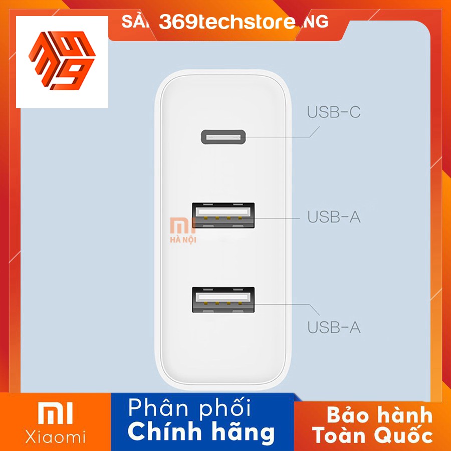 [ BẢO HÀNH 1 ĐỔI 1 ]  Củ sạc nhanh chuẩn PD 65W ZMI HA832 (hỗ trợ sạc laptop) 3 cổng USB-C USB đa năng