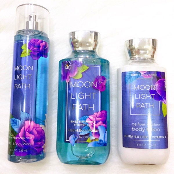 Sữa tắm vitamin E hương nước hoa Moonlight Path - Bath & Body Works 295ml- chính hãng Mỹ