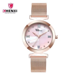 [CHÍNH HÃNG] Đồng hồ nữ CHENXI CX091M dây Titanium nhuyễn mặt khảm trai sang trọng nữ tính đầy quyến rũ