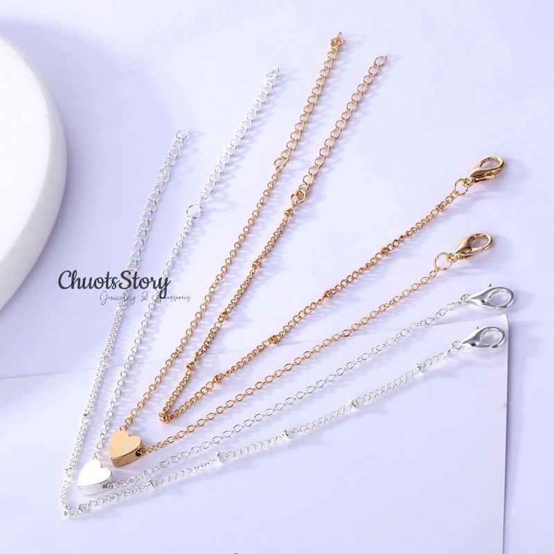 Vòng tay nam nữ 2 lớp hình trái tim, lắc tay unisex thời trang Hàn Quốc - VTU0005