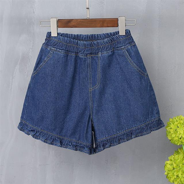 Quần short denim lưng cao ống rộng size lớn mẫu mới 2021 200 Jin dành cho nữ