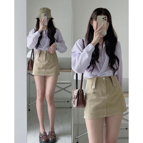 Áo Sơ Mi nữ form rộng Dài Tay Công Sở Chất Xốp Kẻ Sọc dễ mặc 3 màu phong cách Hàn Quốc Kozoda SM85