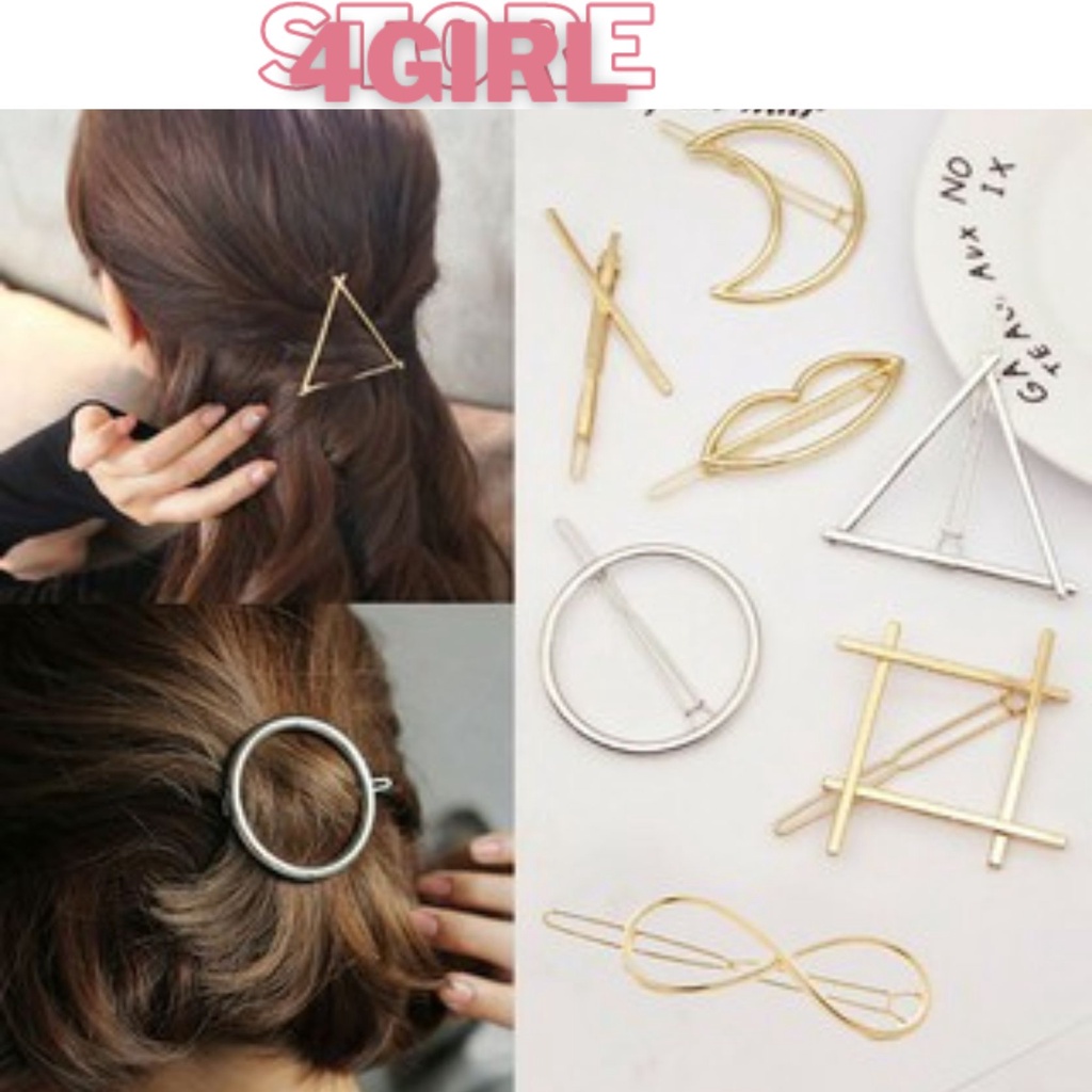 Kẹp Tóc Kim Loại Nhiều Mẫu Năng Động Phong Cách Hàn Quốc store4girls