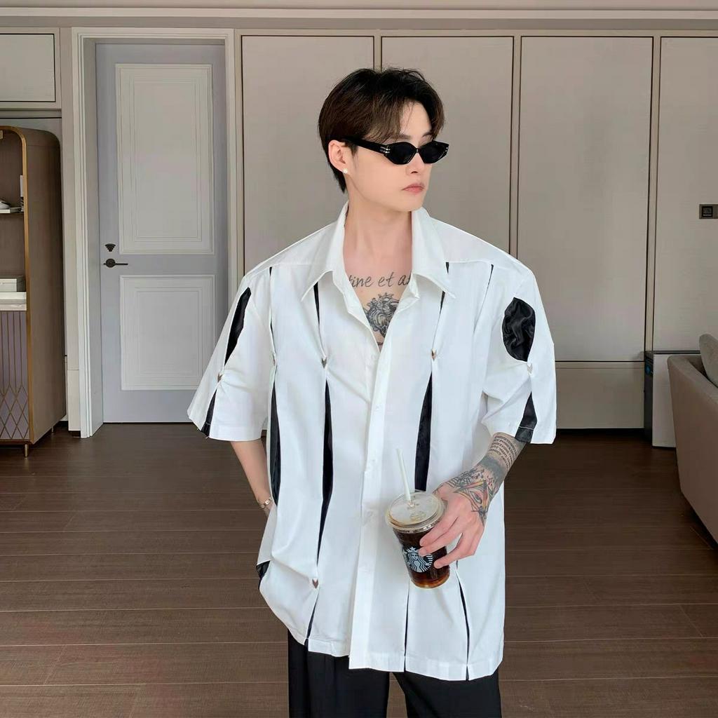 Áo Sơ Mi Nam Tay Ngắn Dáng Rộng Thời Trang Cá Tính