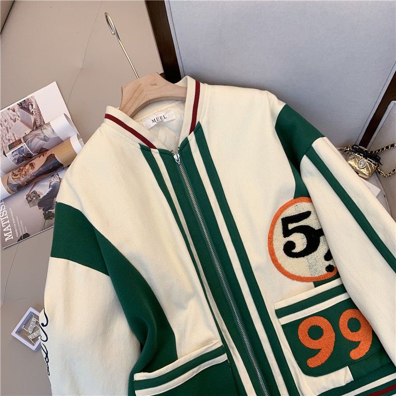Áo Khoác Bóng Chày Phong Cách Retro Mỹ Thời Trang Xuân Thu 2022 Mới Cho Nam Nữ