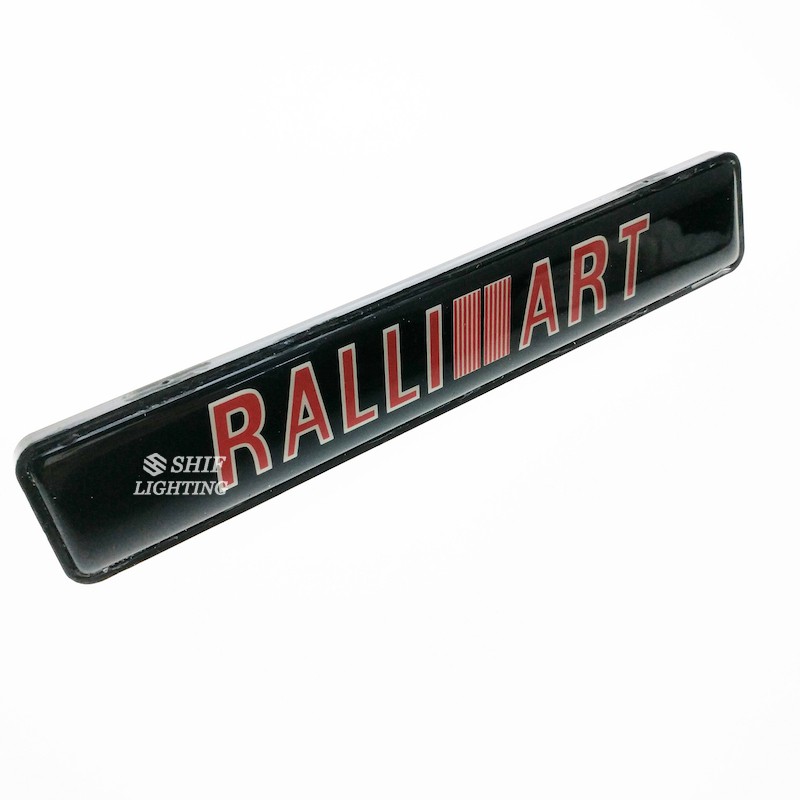 Đèn led logo chữ RALLIART gắn trang trí xe ô tô Misubishi