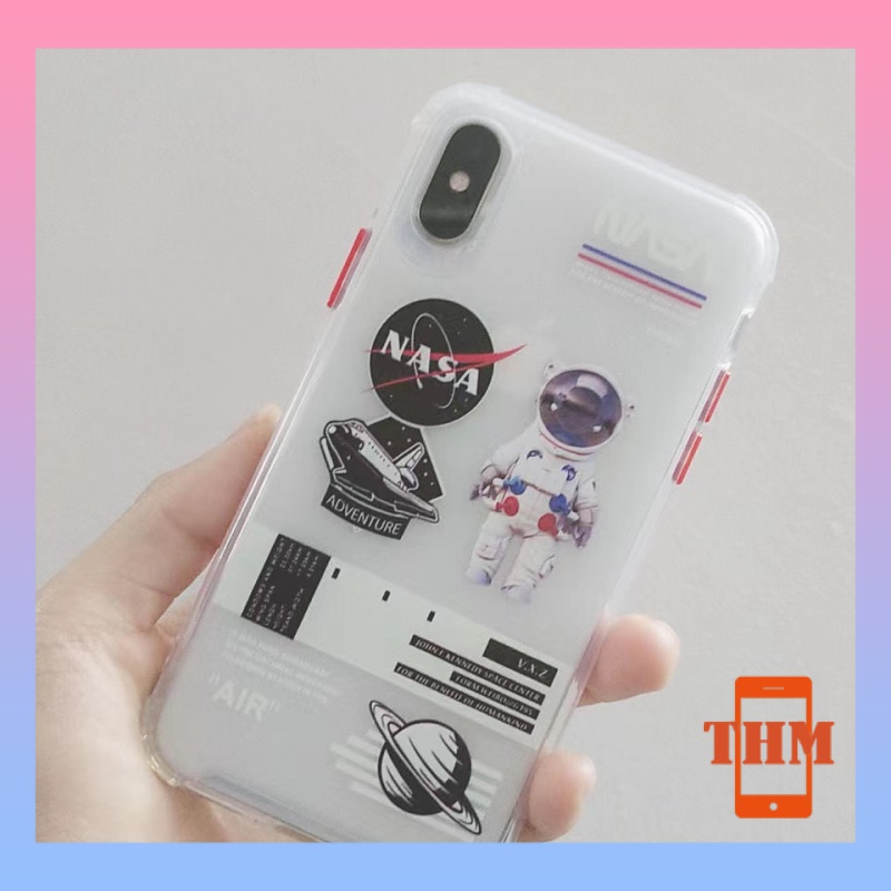Ốp điện thoại silicon in phi hành gia cho iPhone 6/6plus/6s/6splus/7/7plus/8/8plus/x/xs/11/12/13/pro/max/plus/promax-802