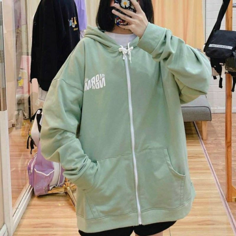 [Giá siêu rẻ] Áo khoác nỉ zip hoodie Normos, form rộng unisex | BigBuy360 - bigbuy360.vn