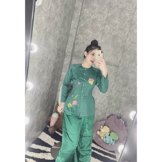 BÀ BA LỤA THÊU SEN VẢI MÁT KHÔNG NHĂN
