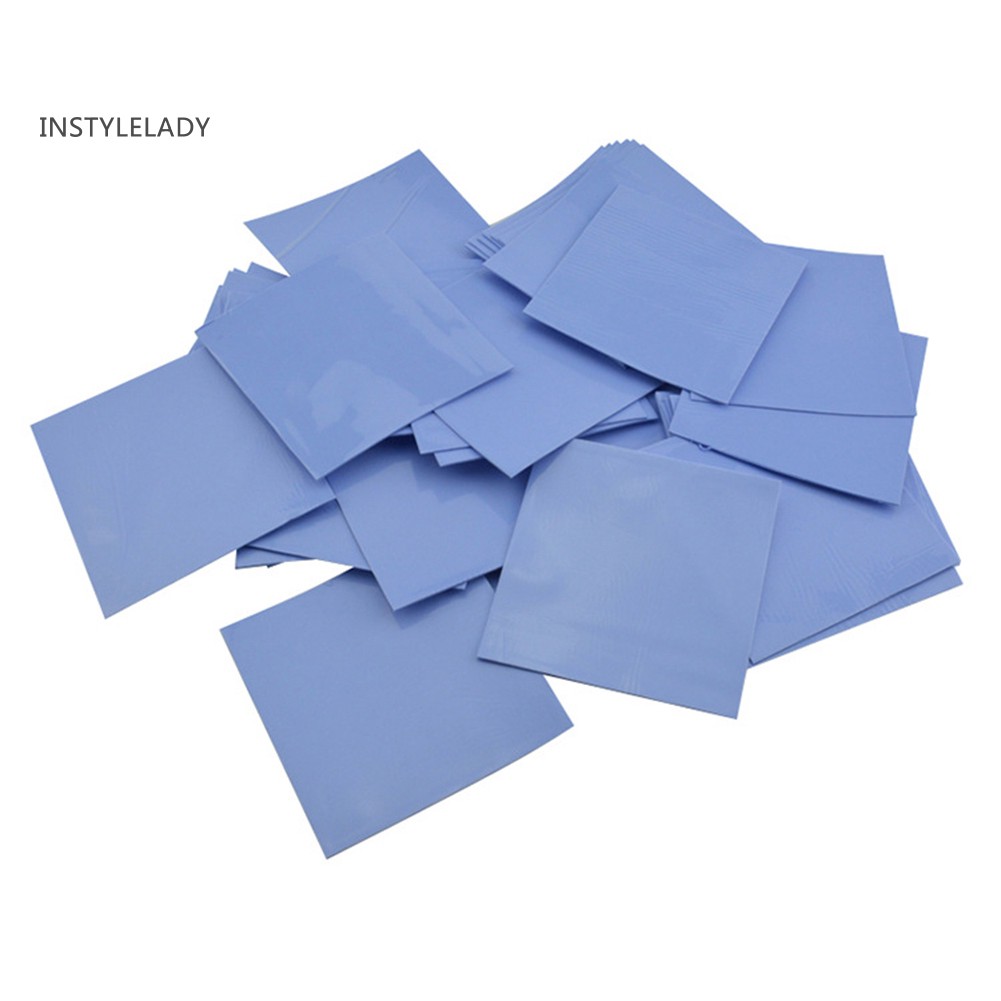 ✌ly 100Pcs 10x10x1mm Thermal Pad GPU Heatsink Cooling Conductive Silicone Cushion