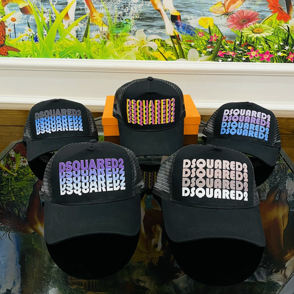 Thời trang trẻ- Mũ nam DSQ phối lưới thoáng mát, mũ in nhiều màu phong cách Ulzzang form unisex, VP02