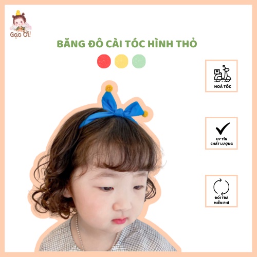 Băng đô cài tóc hình thỏ con cho bé gái
