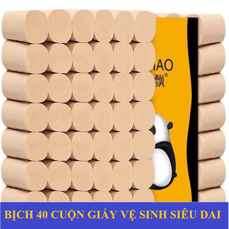 BỊCH 40 CUỘN GIẤY VỆ SINH GẤU TRÚC SIPIAO ( 4 DÂY x 10 CUỘN ) [ BÁN BUÔN ]