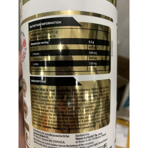 [CỰC Vón] [Chính hãng] GOLD BCAA VỊ BÒ HÚC - HỖ TRỢ PHỤC HỒI PHÁT TRIỂN CƠ BẮP - VỊ BÒ HÚC  HỦ 285G (30 LẦN DÙNG)