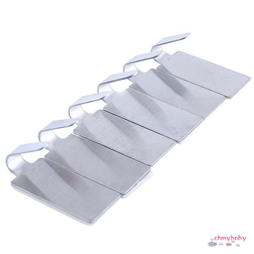 6 cái Keo Bằng Thép Không Gỉ Phòng Tắm Treo Tường Thanh Keo Áo Khăn [8/2]