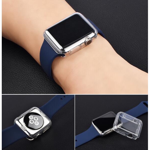 Ốp bảo vệ mặt đồng hồ Apple watch màu trong suốt