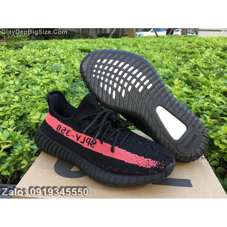 Giày Sneaker, giày thể thao big size cỡ lớn EU:45-46 cho nam chân to - 350v2 Black Red