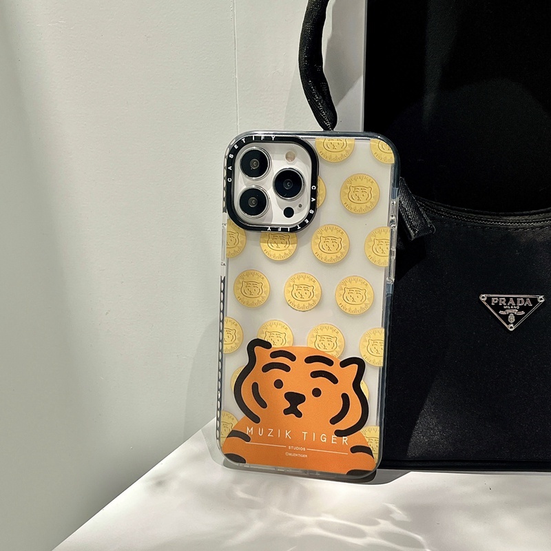 Casetify Ốp Điện Thoại tpu silicone Hình Con Hổ Cho iphone xr 11 12 13 14 15 plus pro max