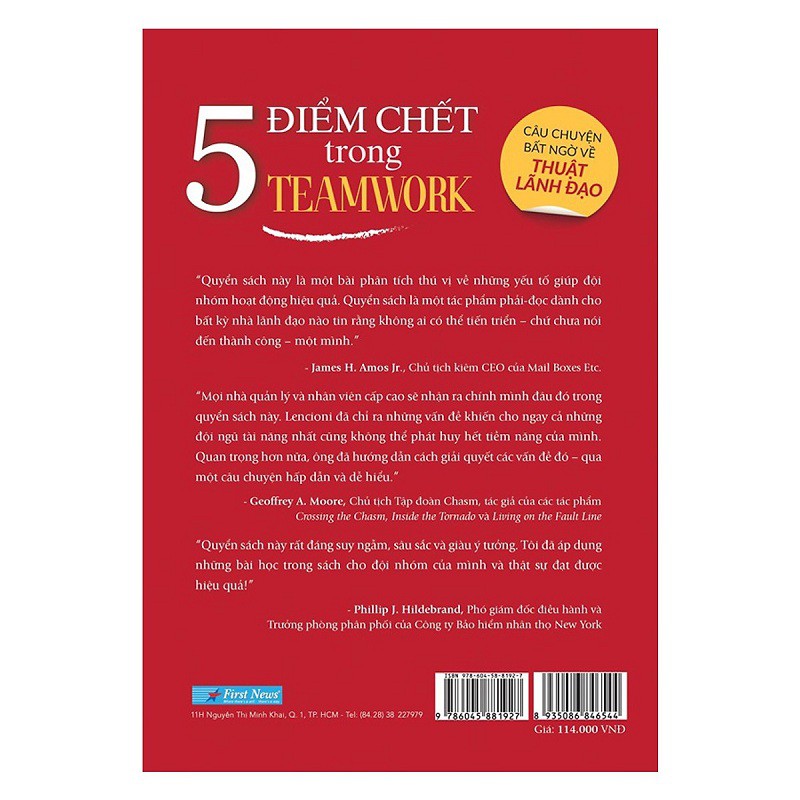 Sách - 5 điểm chết trong teamwork