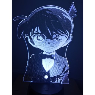 Đèn ngủ lè 3D 16 màu NHÂN VẬT CONAN, khắc hình theo yêu cầu, Khắc hình cá nhân,để bàn, đèn ngủ, quà tặng sinh nhật
