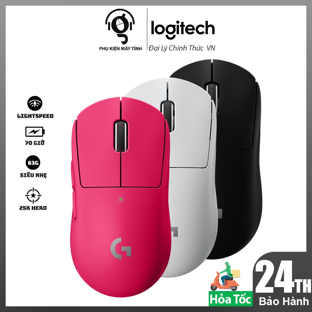 [Mã 55ELSALE2 giảm 5% đơn 3TR] Chuột Chơi game Không dây Logitech G Pro X Superlight