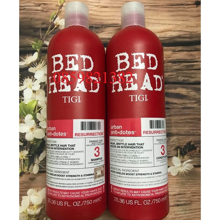 Cặp Dầu Gội Xả TIGI BED HEAD Đủ Màu - Phục Hồi Tóc Khô Xơ, Hư Tổn, Giảm Gãy Rụng | Hàng Chính Hãng