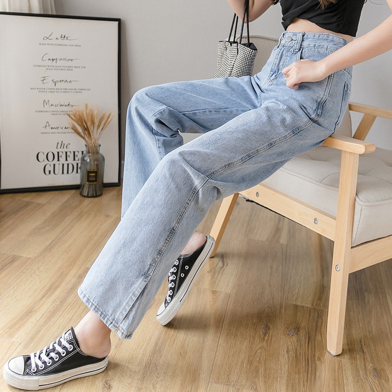 Quần jean nữ ống rộng quần bò ống rộng ulzzang xẻ line phong cách Hàn Quốc cao cấp - ZOO26 | BigBuy360 - bigbuy360.vn