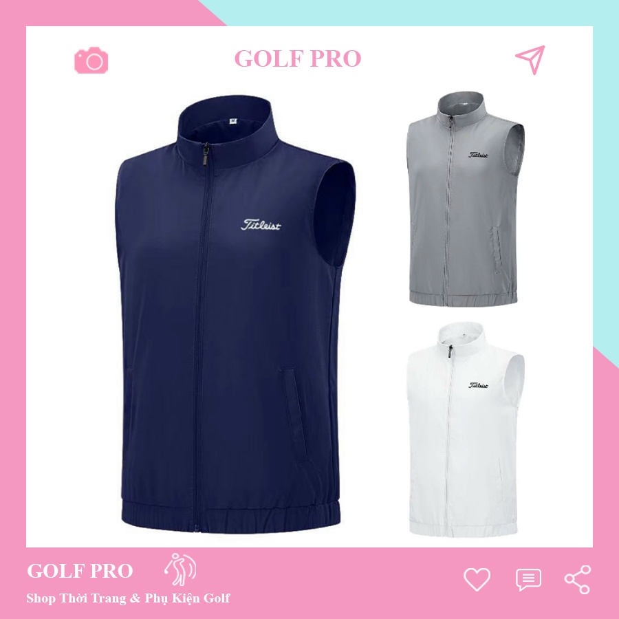 Áo gile golf nam Titleist gió giữ nhiệt thời trang trang phục thể thao cao cấp shop GOLF PRO AG011