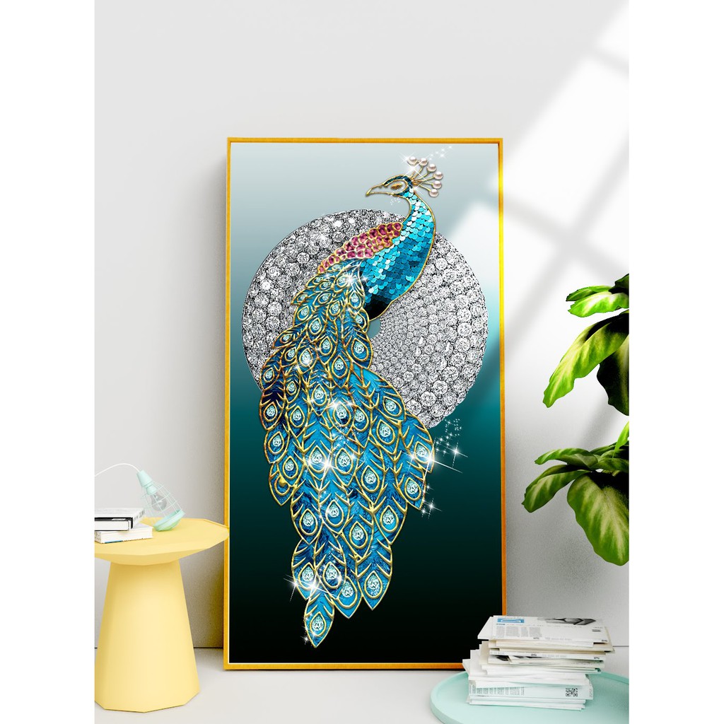 Tranh Tráng Gương CAO CẤP Tranh 3D Đơn Công Phượng Hươu Nai Treo Phòng Khách, Tranh Phong Thuỷ, Phong cách Bắc Âu Decor