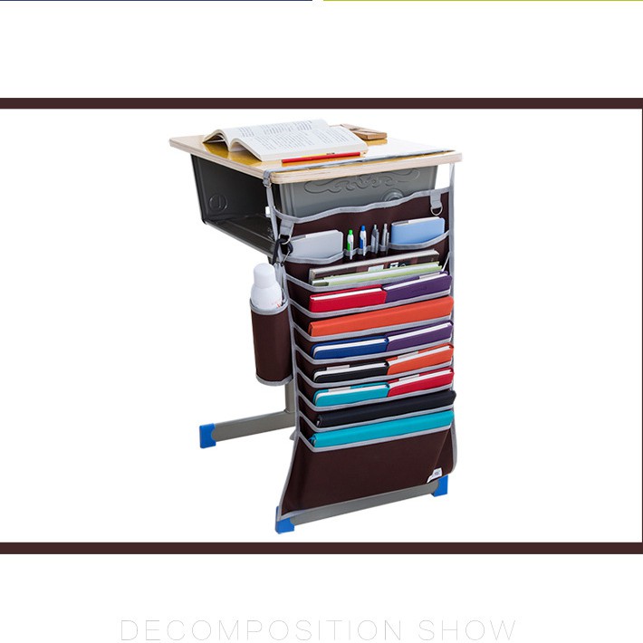 Túi oxford 14 ngăn thông minh kèm giỏ đựng đồ uống, túi treo bàn tiết kiệm diện tích - giao màu ngẫu nhiên