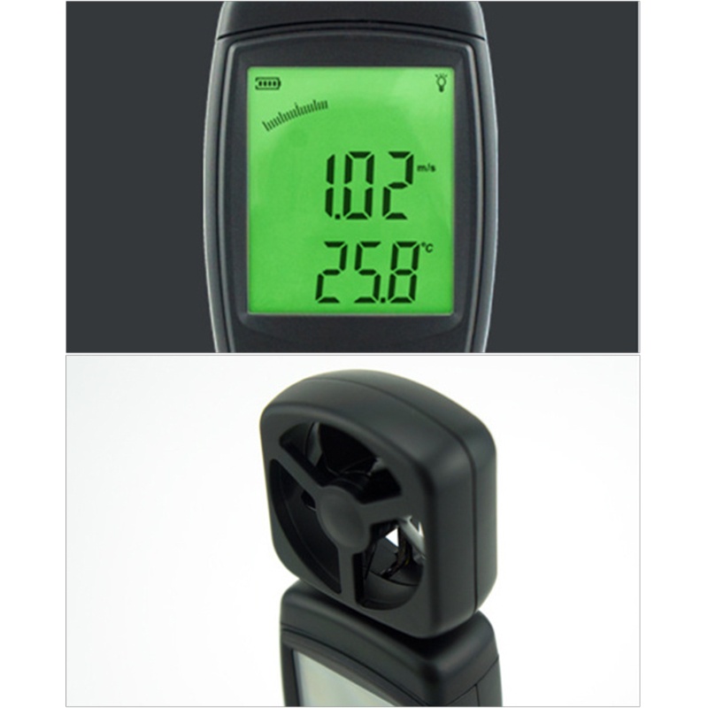 Đồng Hồ Đo Tốc Độ Gió CFM Màn Hình LCD Nền Chuyên Dụng